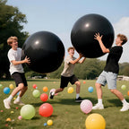 KAWKALSH 36-Inch Matte Black Balloons – 9-Pack Giant Latex for Luxury Events