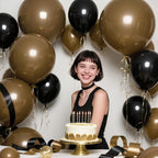 KAWKALSH 18 Inch Brown Latex Balloons | 32 Pack for Rustic Weddings & Earth-Tone Parties