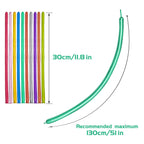 KAWKALSH 260 Metallic Multi Long Balloons – 100pcs Thick Latex for Garlands & Animal Twists