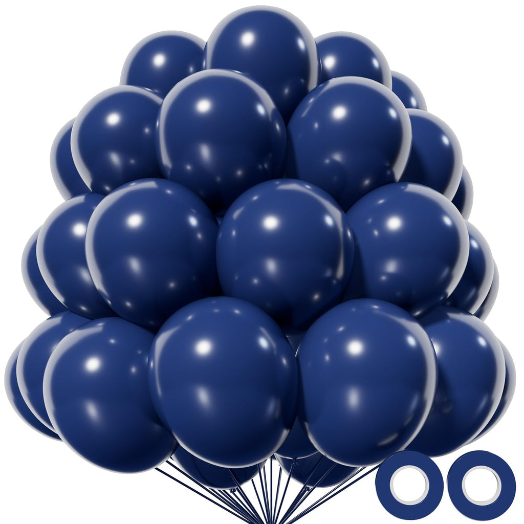 KAWKALSH Navy Blue 110pc 12in Latex Balloons – Durable, Non-Toxic Party Decor