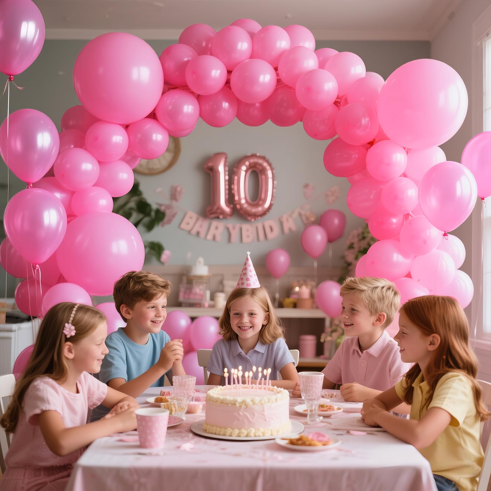 KAWKALSH Pink Balloons 110pcs – 12in Thickened Latex for Parties
