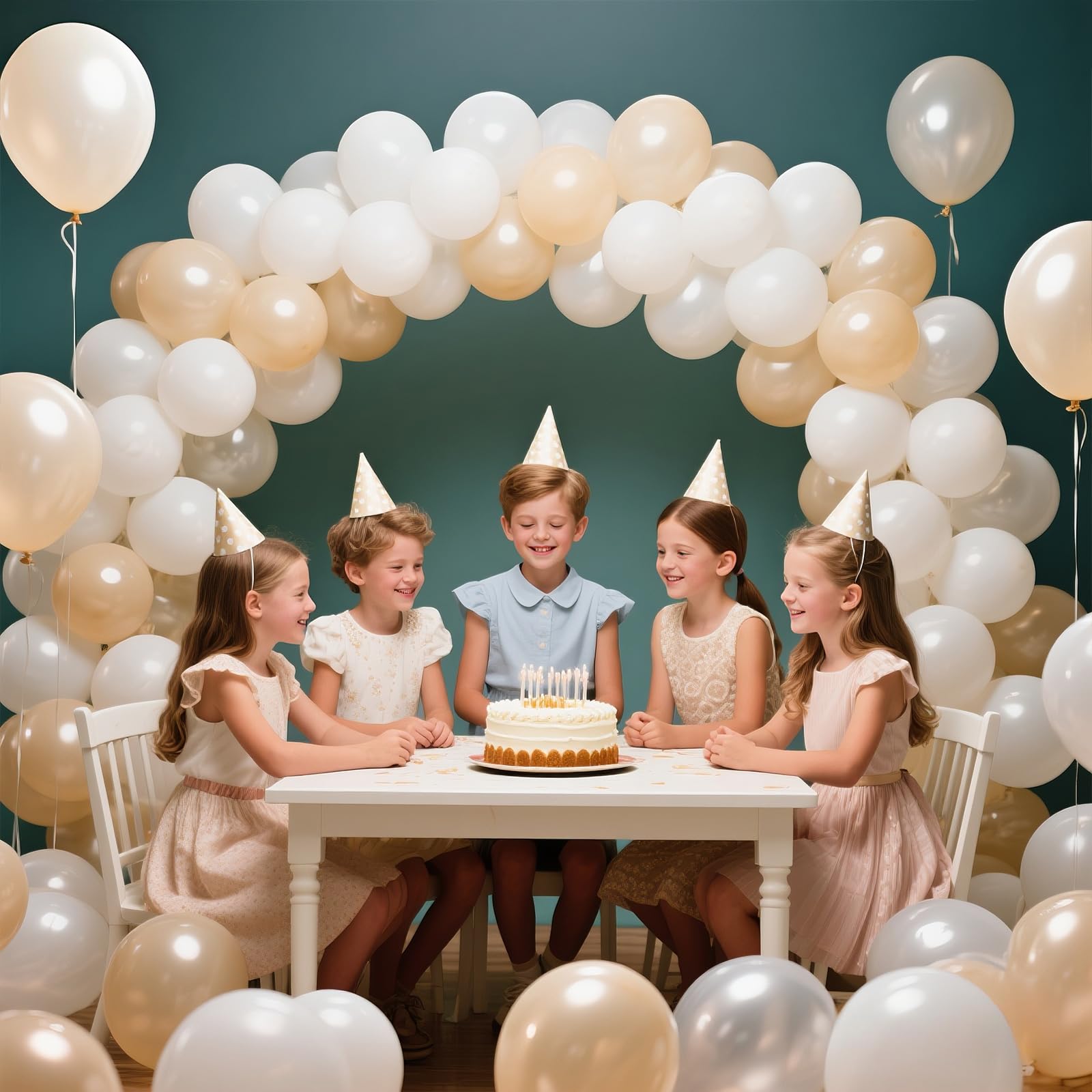 KAWKALSH Sand White Balloons 12in - 110ct Latex for Weddings & Events