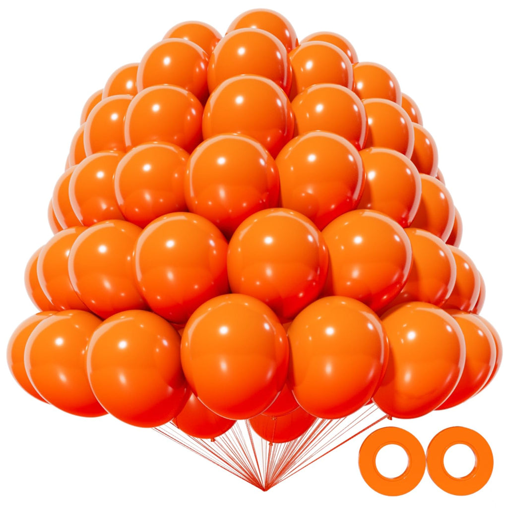 KAWKALSH 200pcs Orange Balloons - 5-Inch Mini Latex Party Decor for Birthday & Baby Shower