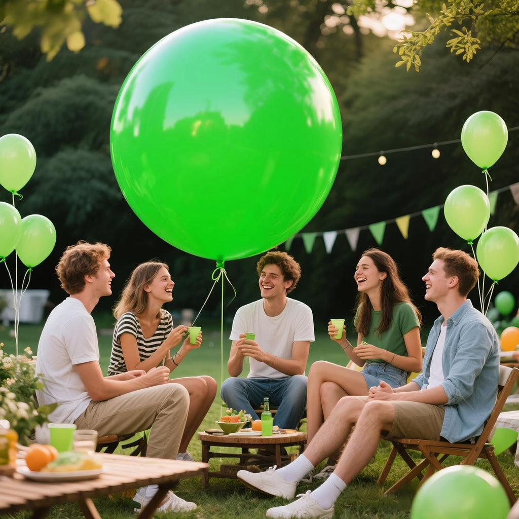 KAWKALSH Lime Green Balloons 36in - Extra Large Matte Mint Latex for Celebrations