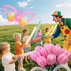 KAWKALSH 260 Pink Long Balloons – Thick 20% Latex, 100pcs for Balloon Animals & Party Decor