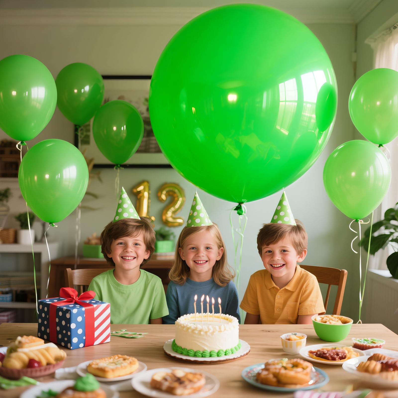 KAWKALSH Lime Green Balloons 36in - Extra Large Matte Mint Latex for Celebrations