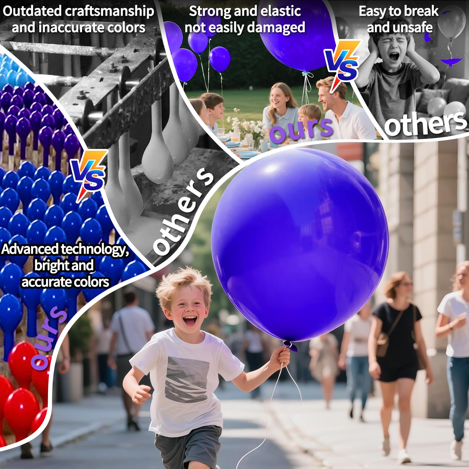 KAWKALSH Purple Big Balloons – 32ct, 18 Inch Giant Latex Balloons for Birthday, Wedding, Baby Shower