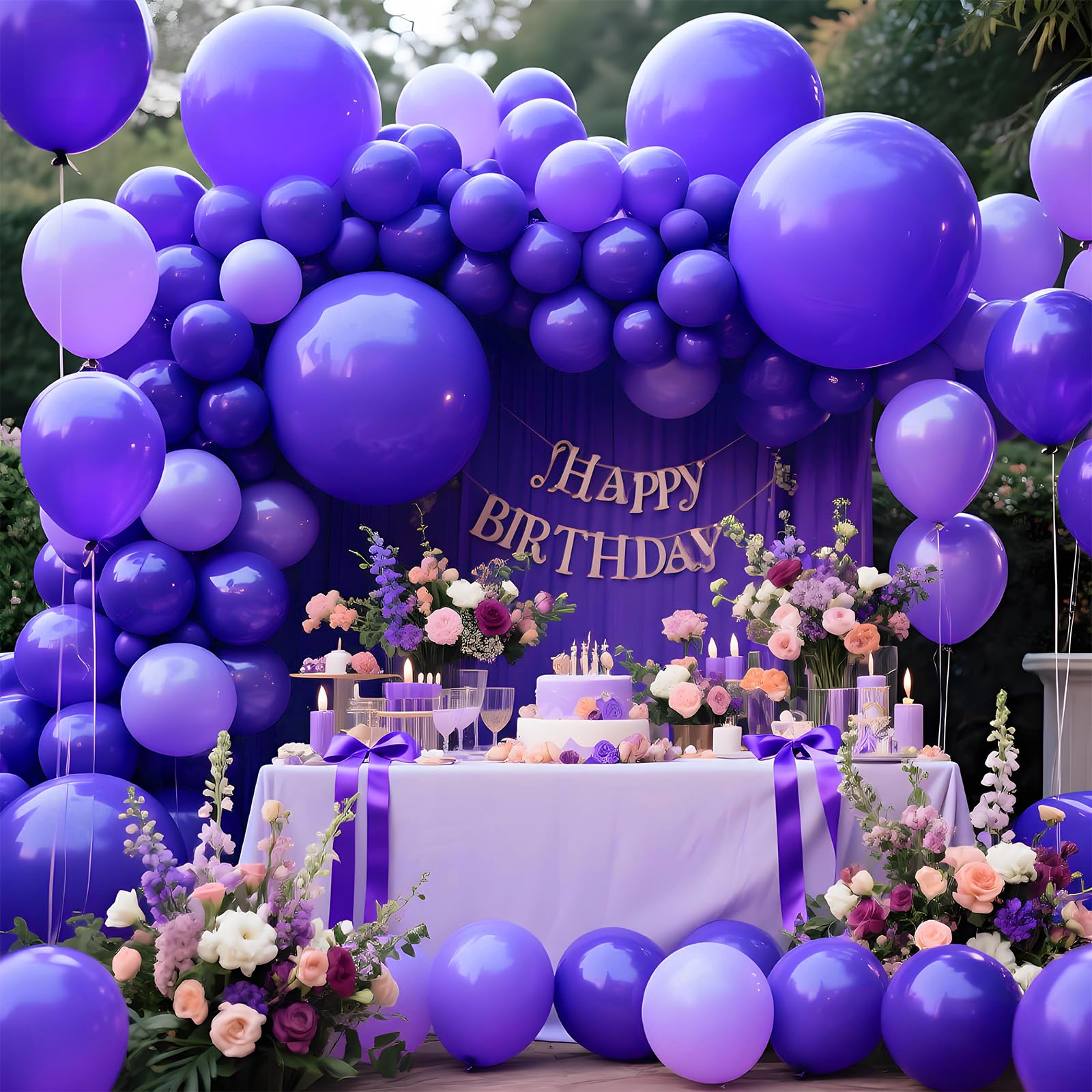 KAWKALSH Purple Big Balloons – 32ct, 18 Inch Giant Latex Balloons for Birthday, Wedding, Baby Shower
