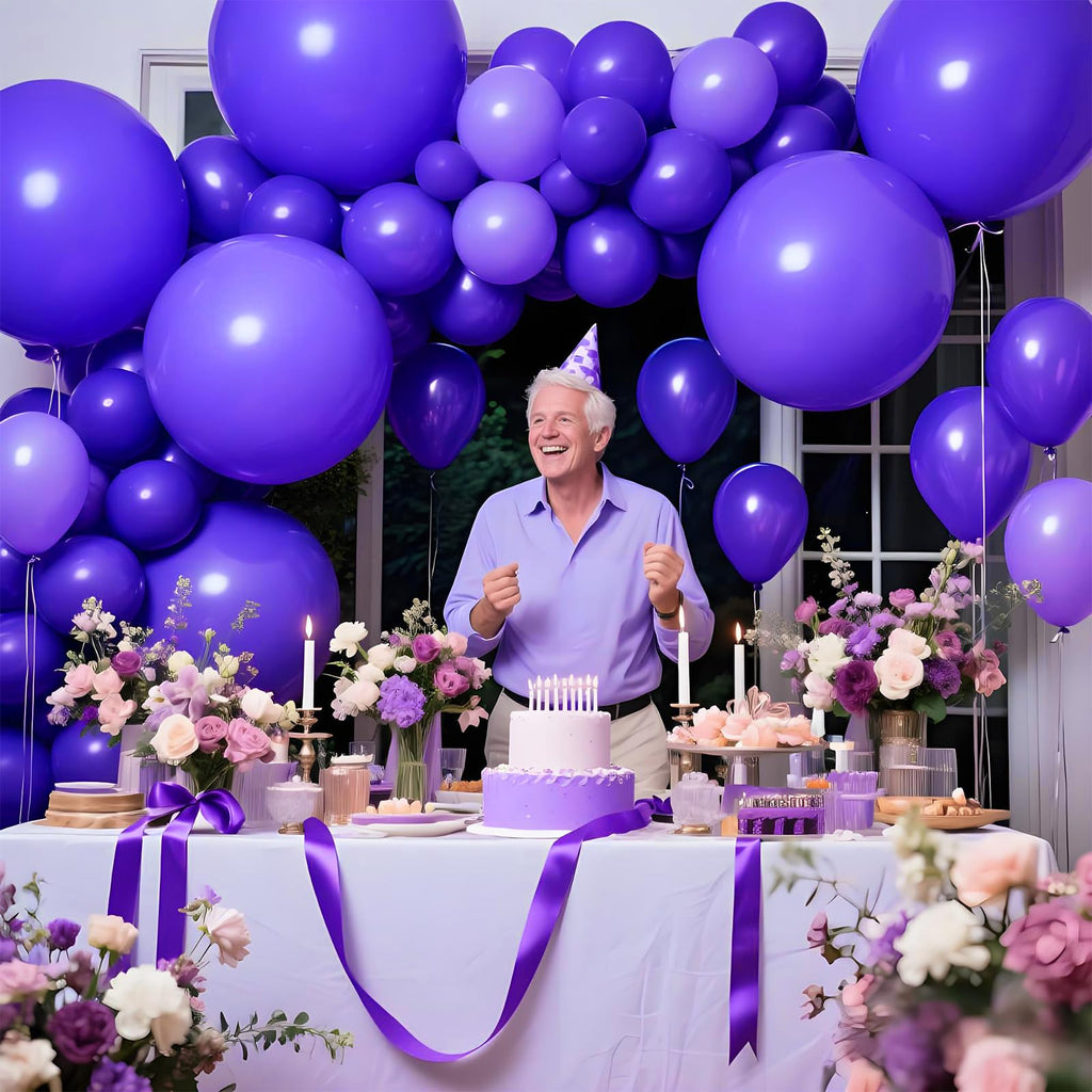 KAWKALSH Purple Big Balloons – 32ct, 18 Inch Giant Latex Balloons for Birthday, Wedding, Baby Shower