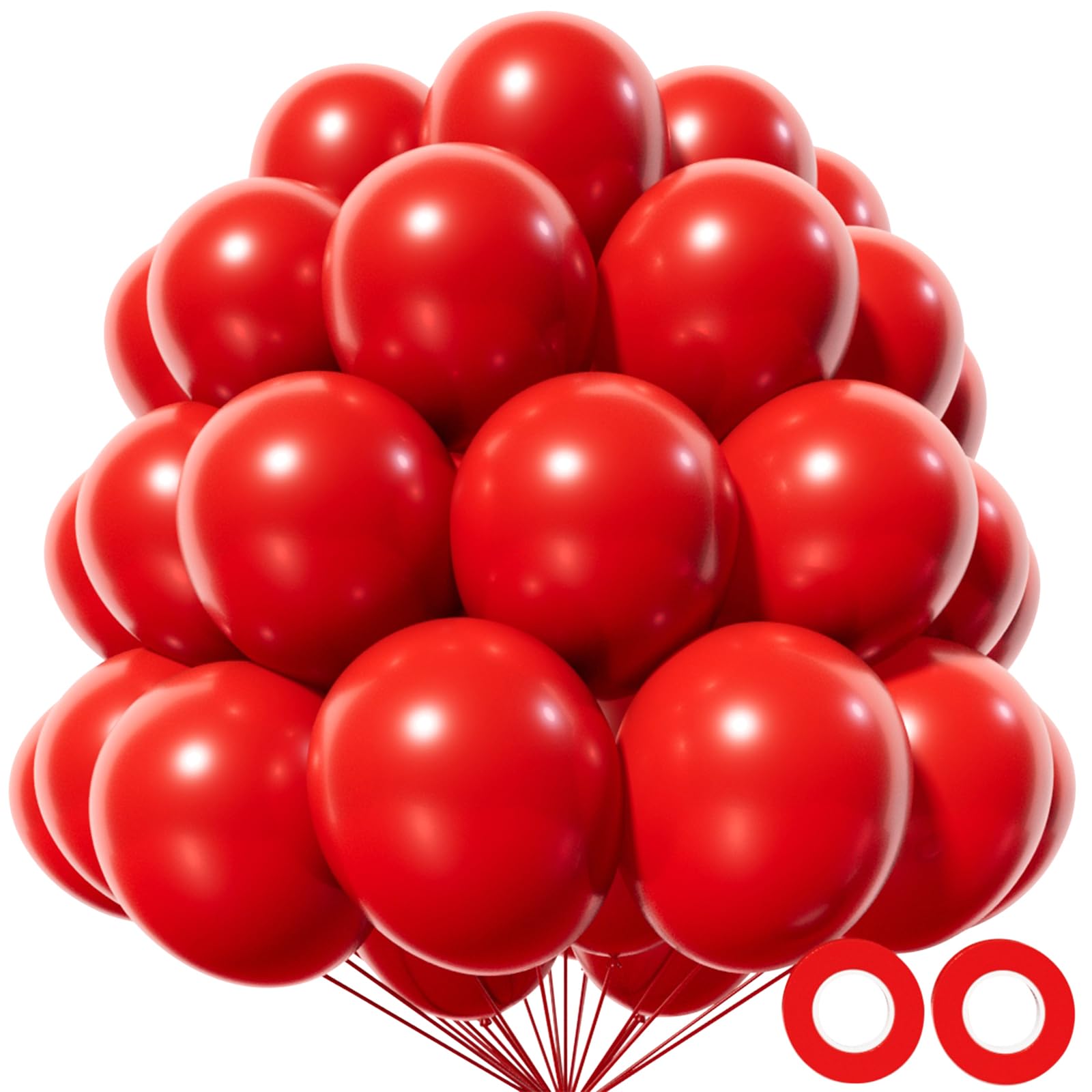 KAWKALSH Red Balloon 110pcs | Thickened 12\" Latex Balloons for Graduation, Wedding, and Holiday Decor
