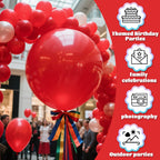 KAWKALSH Red Balloons – 9-Pack, 36-Inch Giant Latex Balloons for Garland, Arch & Party Decor