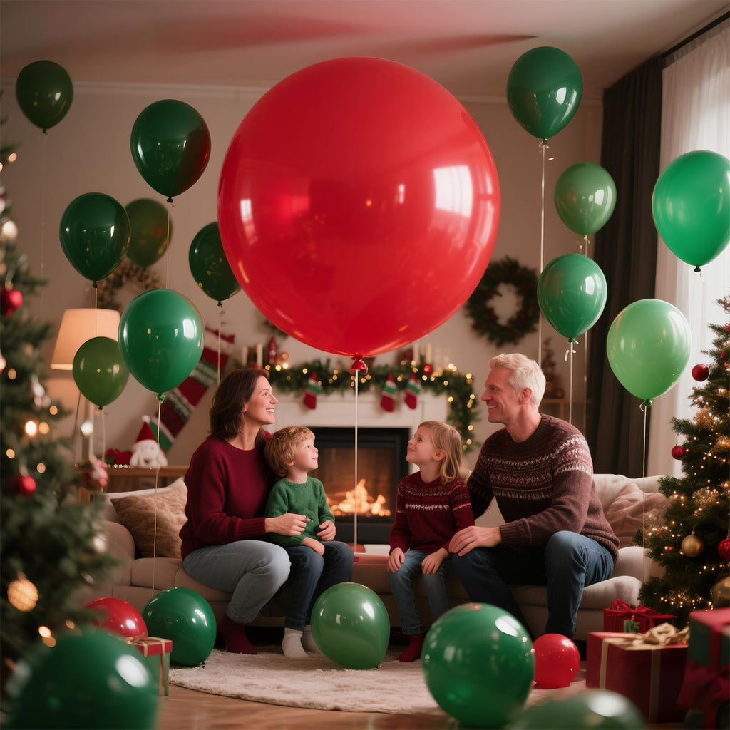 KAWKALSH Red Balloons – 9-Pack, 36-Inch Giant Latex Balloons for Garland, Arch & Party Decor