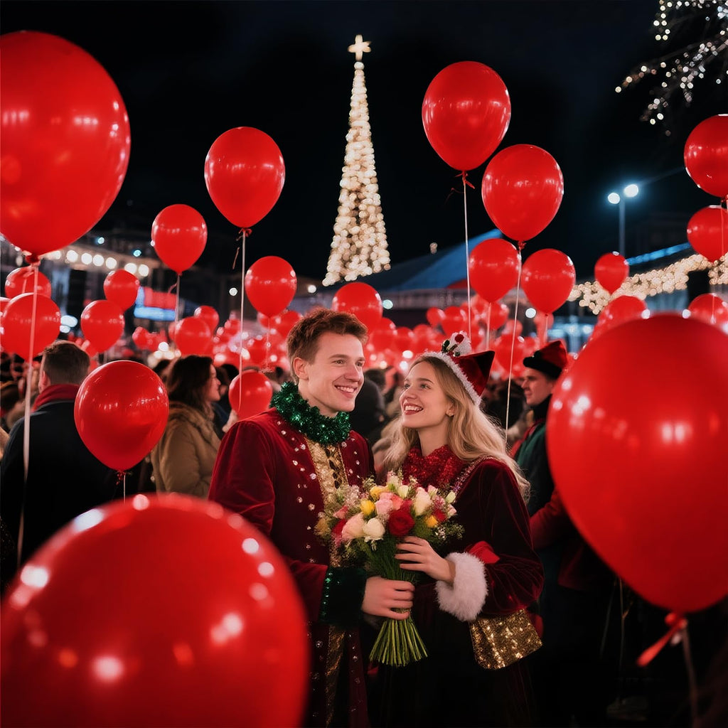 KAWKALSH Red Balloon 110pcs | Thickened 12\" Latex Balloons for Graduation, Wedding, and Holiday Decor