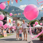 KAWKALSH Pink 36-Inch Giant Matte Balloons – 9-Pack for Baby Shower, Weddings, and Party Decor