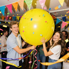 KAWKALSH Yellow Giant Balloons 36 Inch - 9pc Jumbo Latex Party Decor
