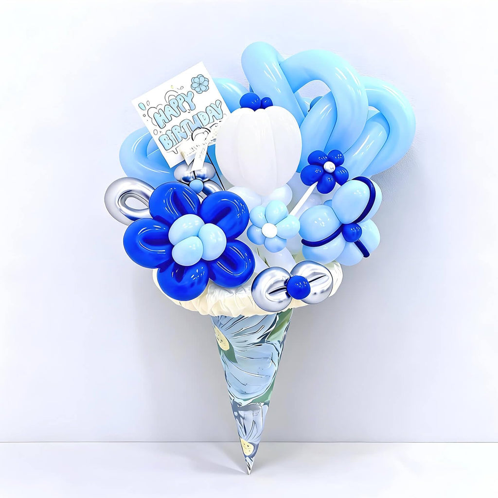 KAWKALSH 260 Blue Long Balloons – Thick, Durable Skinny Latex for Animal Twisting (100 pcs)
