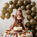 KAWKALSH 200pcs Brown 5-Inch Latex Balloons for Party Garlands and Arch Decorations