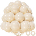 KAWKALSH Sand White Balloons 12in - 110ct Latex for Weddings & Events