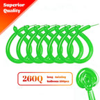 KAWKALSH 260 Green Long Balloons – Thickened Skinny Latex for Balloon Animals & Garlands | 100 pcs