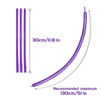 KAWKALSH 260 Metallic Purple Long Balloons – 100pcs Thick 20% Latex for Garlands & Twisting