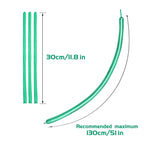 KAWKALSH 260 Metallic Green Long Balloons – 100pc Thick Latex Balloon Set for Creative Animal Shapes