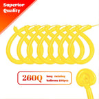 KAWKALSH 260 Yellow Long Balloons – Thickened Skinny Latex for Balloon Art (100pc)