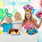 KAWKALSH 260 Metallic Multi Long Balloons – 100pcs Thick Latex for Garlands & Animal Twists