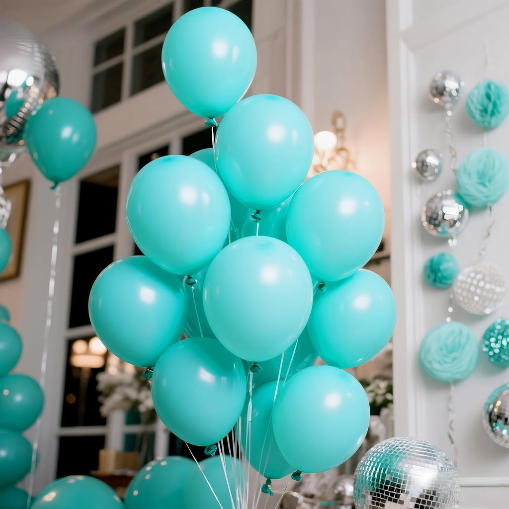 KAWKALSH 200pcs Teal Blue Balloons 5 Inch – Mini Latex Party Balloons for Arch Garlands, Birthday, Baby Shower & Wedding