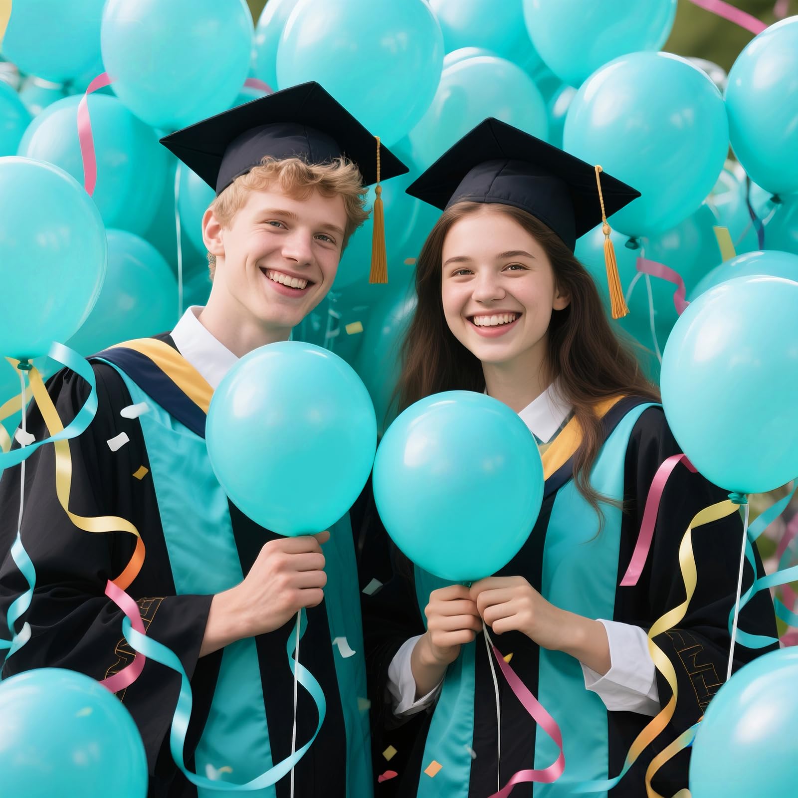 KAWKALSH 200pcs Teal Blue Balloons 5 Inch – Mini Latex Party Balloons for Arch Garlands, Birthday, Baby Shower & Wedding