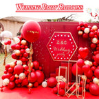 KAWKALSH Red Balloon Arch Kit 111Pcs – 18/12/5 Inch Latex Balloons for Birthday, Graduation & Party Decor