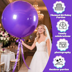 KAWKALSH 36-Inch Matte Lavender Purple Balloons - 9-Pack for Arches & Weddings