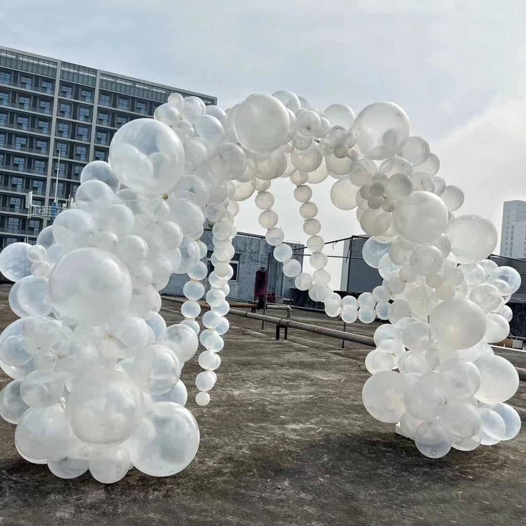 KAWKALSH 200-Pack Clear 5-Inch Latex Balloons for Party Garlands & Arches