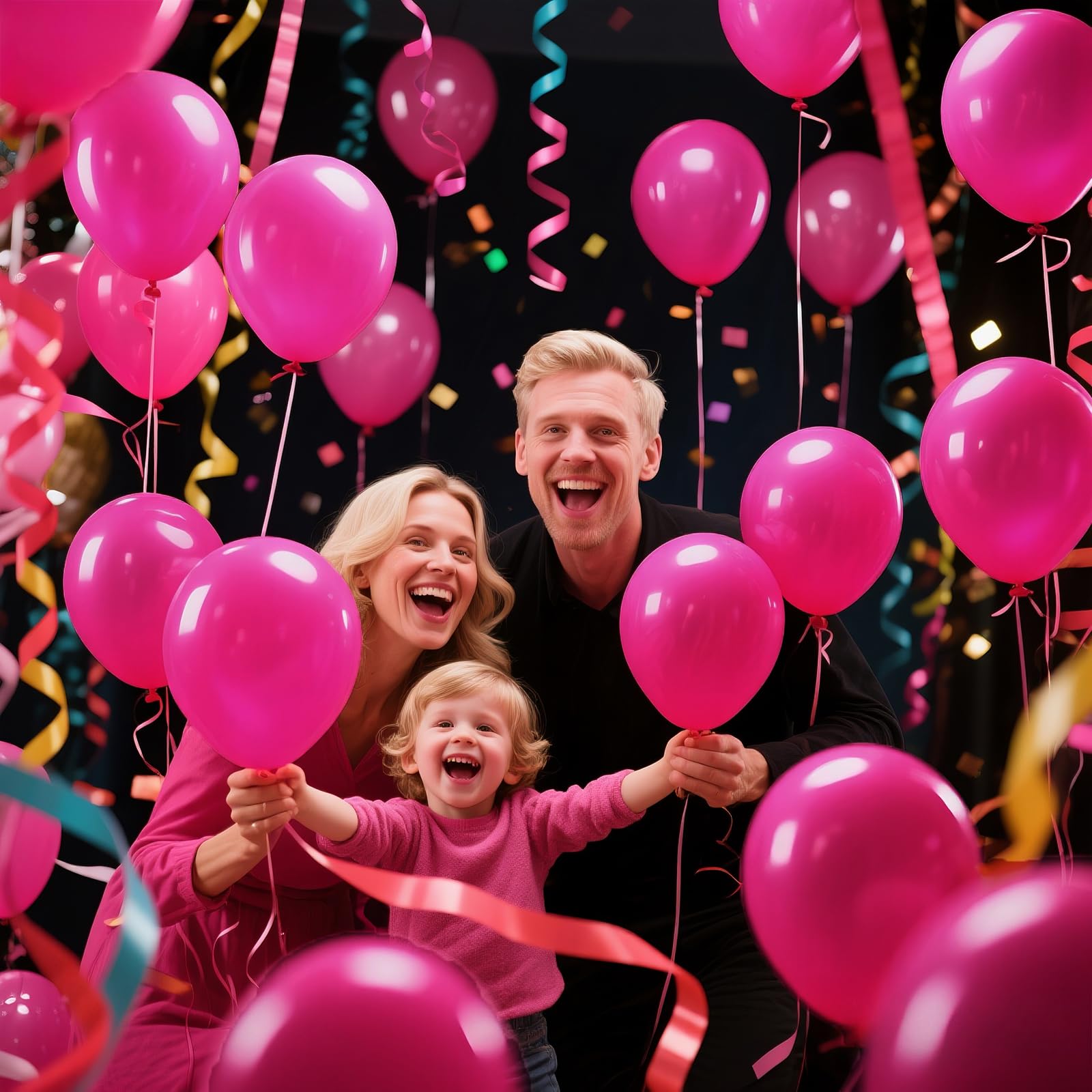 KAWKALSH 200pcs Hot Pink Balloons 5-Inch – Party Decor, Balloon Garland & Arch