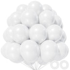 KAWKALSH White Balloon 110pcs – 12-Inch Thickened Latex Balloons for Weddings & Parties