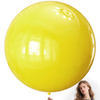 KAWKALSH Yellow Giant Balloons 36 Inch - 9pc Jumbo Latex Party Decor