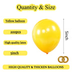 KAWKALSH 200pcs Yellow Balloons - 5 Inch Mini Latex Party Balloons for Arch Garland & Celebrations