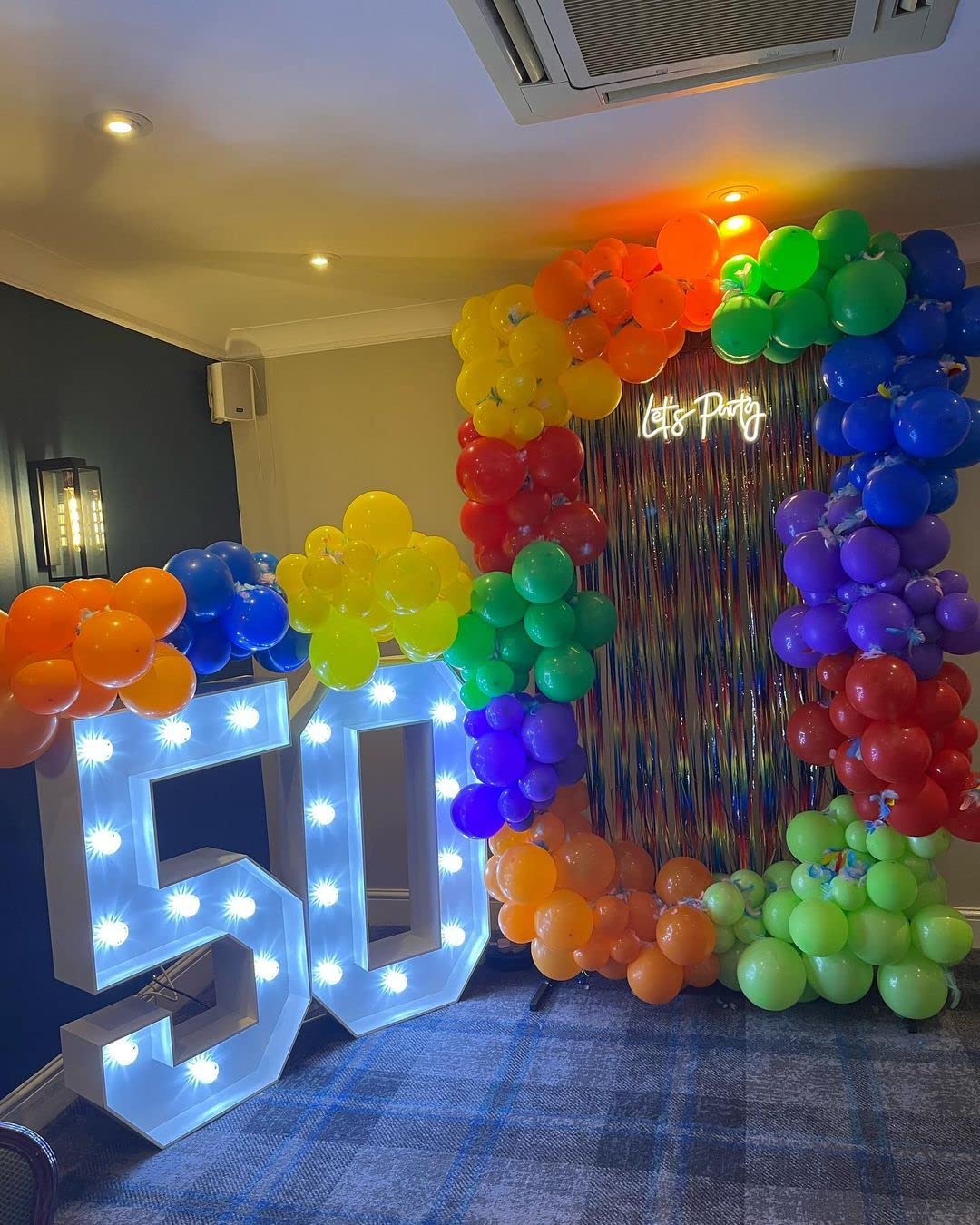 KBZVNAF Rainbow Latex Balloons – 50 Pack, 12in, Assorted Bright Colors for Weddings & Parties