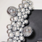 KBZVNAF Silver Metallic Chrome Latex Balloons – 50 Pack, 12-Inch Round Helium Balloons for Birthday, Wedding & Celebration Decor