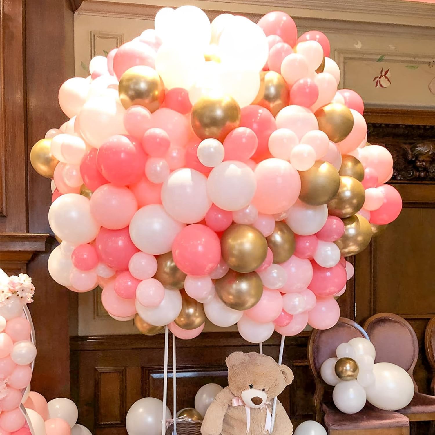 KBZVNAF Pastel Pink Latex Balloons – 50 Pack, 12-Inch Matte Baby Pink Party Decor
