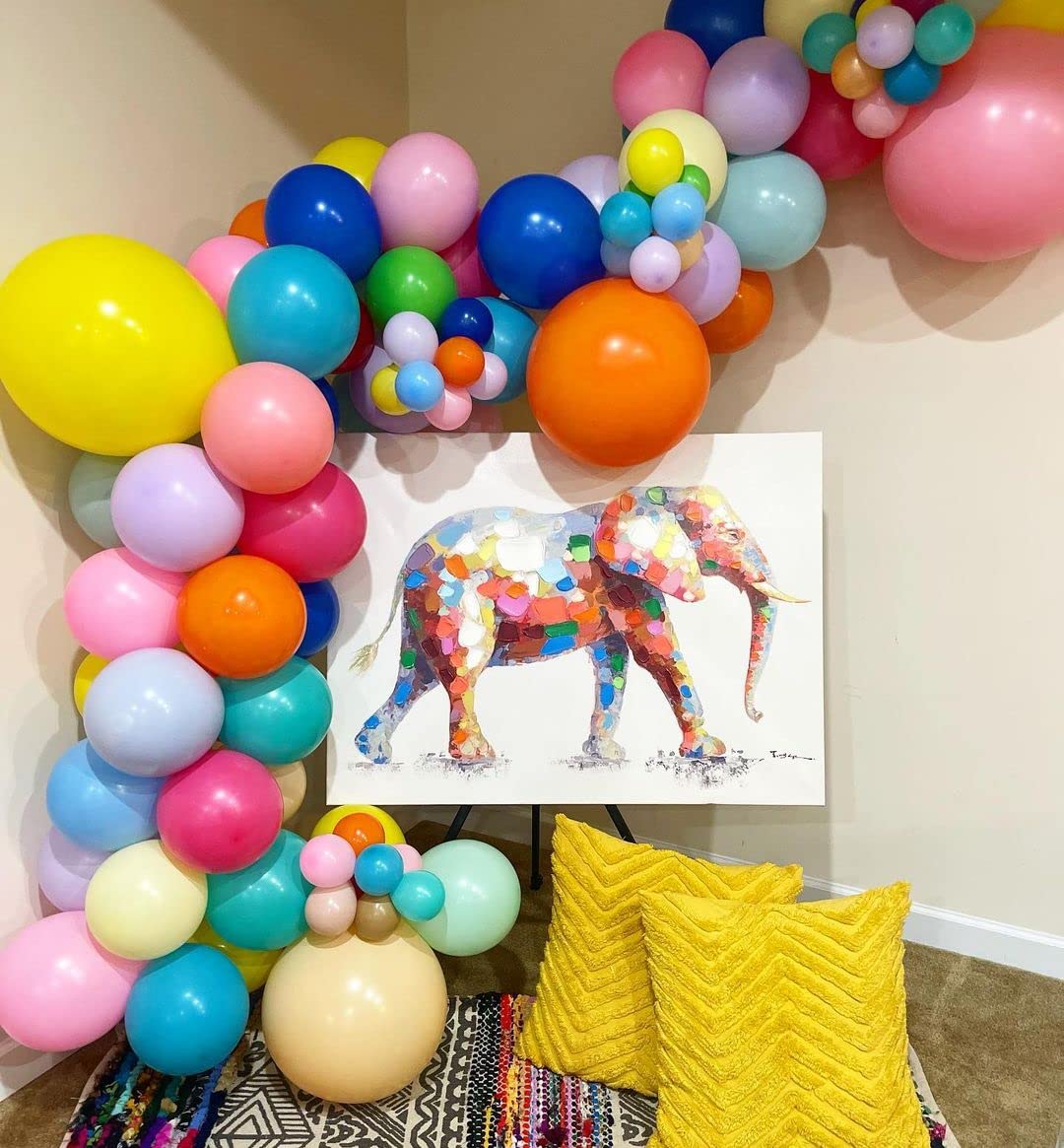 KBZVNAF Rainbow Latex Balloons – 50 Pack, 12in, Assorted Bright Colors for Weddings & Parties