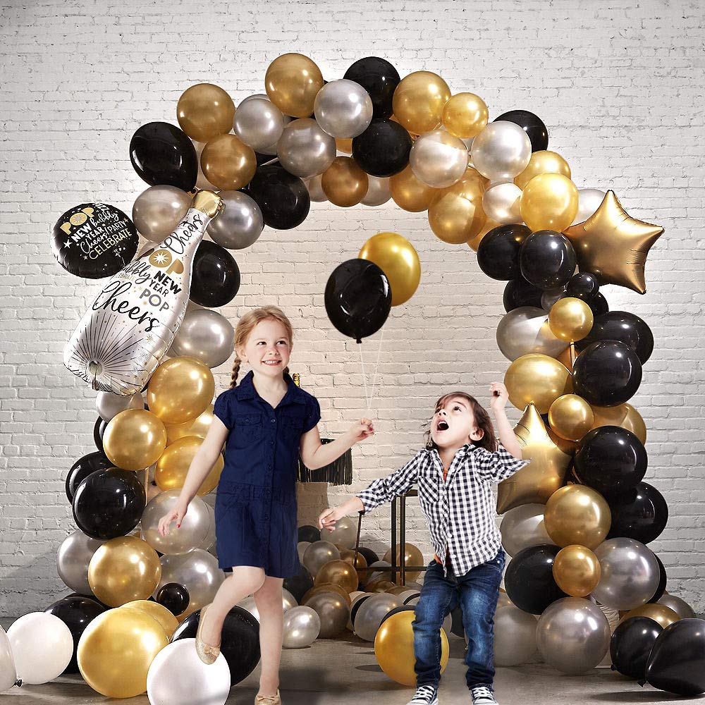 KBZVNAF Black Matte Latex Balloons – 50 Pack, 12in, Helium Ready for Weddings & Parties
