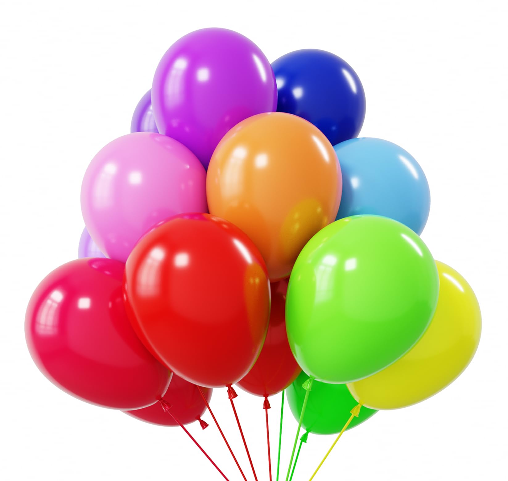 KBZVNAF Rainbow Latex Balloons – 50 Pack, 12in, Assorted Bright Colors for Weddings & Parties