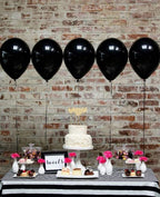 KBZVNAF Black Matte Latex Balloons – 50 Pack, 12in, Helium Ready for Weddings & Parties