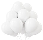 KBZVNAF White Latex Balloons - 50 Pack, 12-Inch Matte White Balloons for Weddings, Birthdays & Events