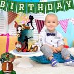 KDPATFAV 21Pcs Football Cake Topper Set – Acrylic Happy Birthday Toppers & Sports-Themed Cupcake Picks