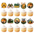 Keaziu 36Pcs Hunting Birthday Cupcake Toppers – Deer, Gun, Forest Theme Party Decor