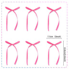 Keaziu 20 Pack Pink Bow Cupcake Toppers – Rosy Ribbon Bows for Birthday, Baby Showers, Weddings