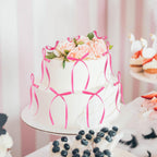 Keaziu 20 Pack Pink Bow Cupcake Toppers – Rosy Ribbon Bows for Birthday, Baby Showers, Weddings