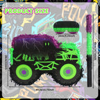 Kedaijin Green & Purple Monster Truck Pinata – Small (15.75x11x2.36 in) with Stick & Blindfold