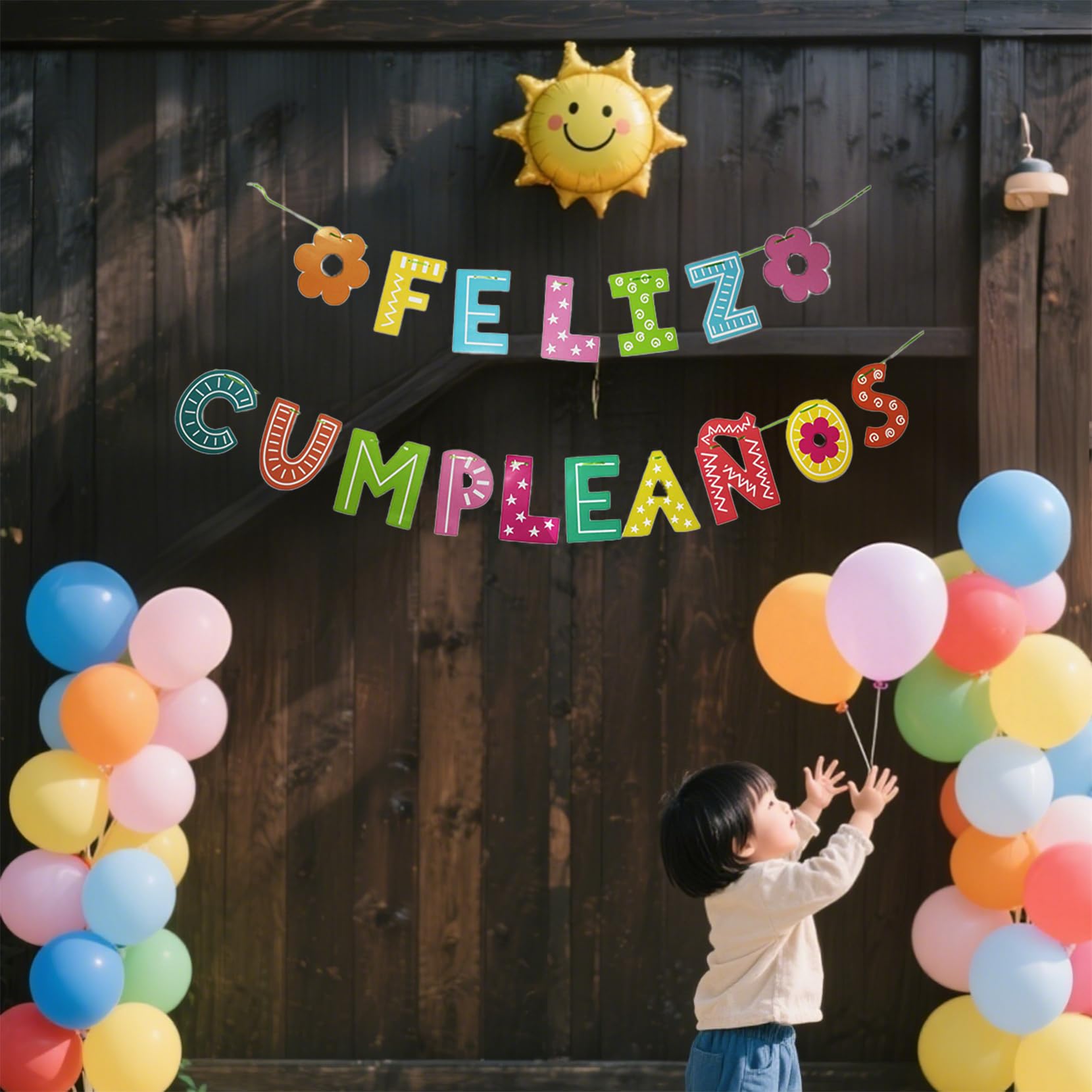 KEEGONU Feliz Cumpleaños Banner | Spanish Birthday Party Decoration